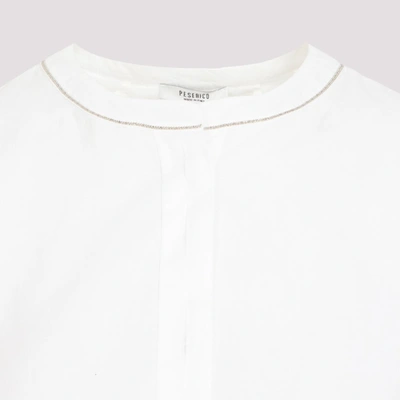 Shop Peserico Voile Cotton Shirt In White