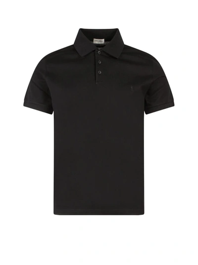 Shop Saint Laurent Polo Shirt In Black