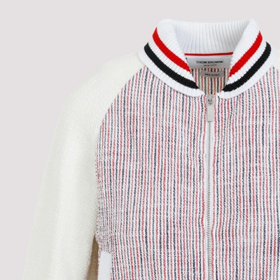 Shop Thom Browne Shawl Collar Bomber Jacket In Multicolour