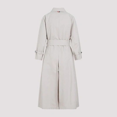 Shop Thom Browne Unconstructed Raglan Trench Coat In Nude & Neutrals