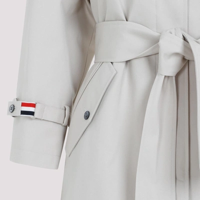 Shop Thom Browne Unconstructed Raglan Trench Coat In Nude & Neutrals