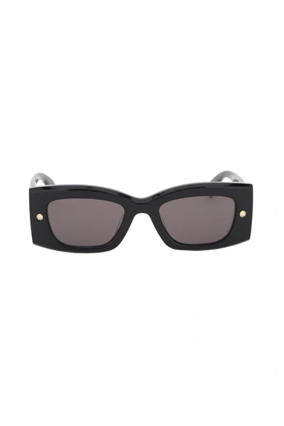 Shop Alexander Mcqueen Spike Studs Sunglasses In Black
