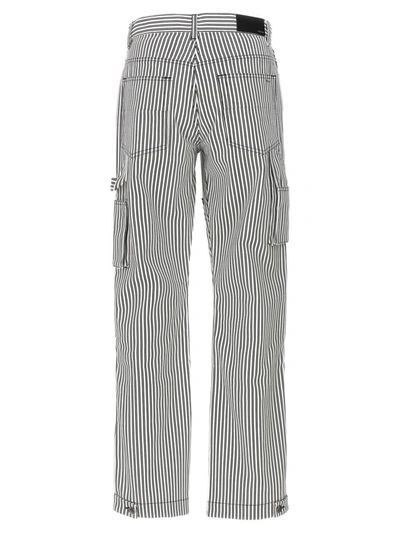 Shop Amiri 'motors Carpenter' Pants In White/black