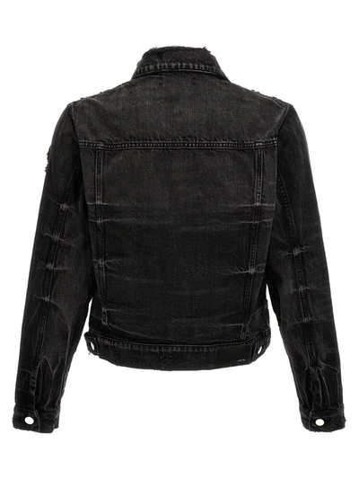 Shop Amiri 'ma Trucker' Jacket In Black