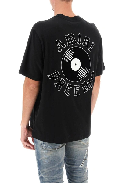 Shop Amiri Premier Record Crew-neck T-shirt In Black