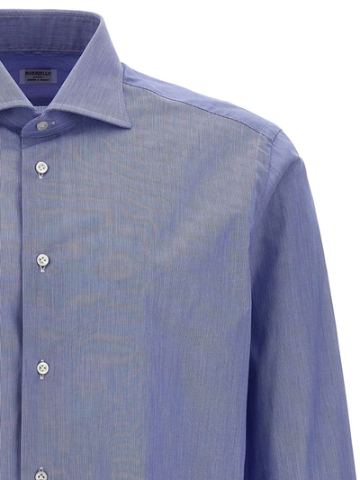 Shop Borriello 'falso Unito' Cotton Shirt In Blue