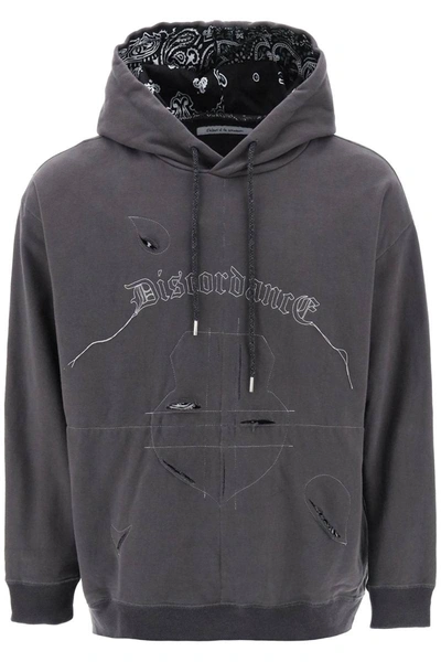Shop Children Of The Discordance Hoodie With Bandana Detailing In Grey