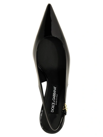 Shop Dolce & Gabbana Logo Slingback In Black