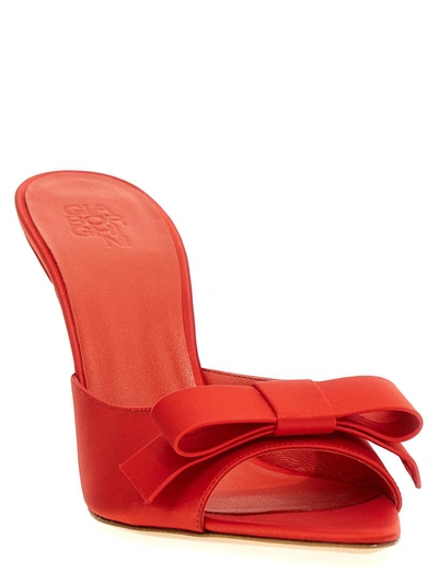 Shop Gia Borghini 'honorine' Mules In Red