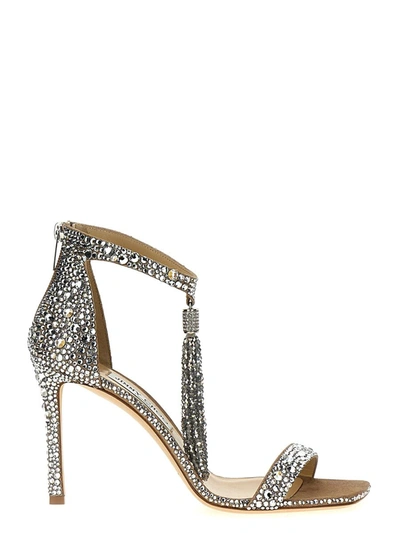 Shop Jimmy Choo 'vinca' Sandals In Silver