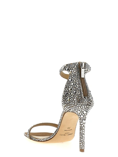 Shop Jimmy Choo 'vinca' Sandals In Silver