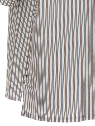 Shop Lanvin Asymmetric Striped Shirt In Multicolor