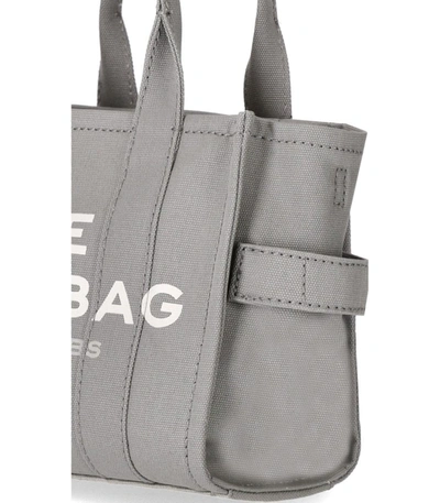 Shop Marc Jacobs The Canvas Small Tote Grey Handbag