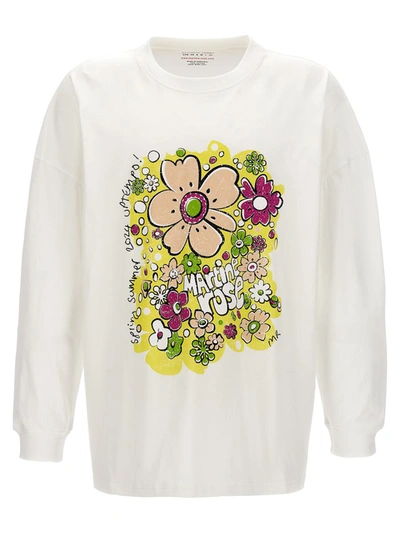 Shop Martine Rose 'festival Flower' T-shirt In White