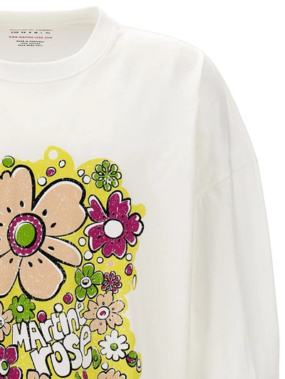 Shop Martine Rose 'festival Flower' T-shirt In White