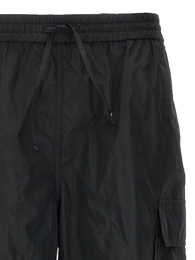 Shop Msgm Nylon Cargo Pants In Black
