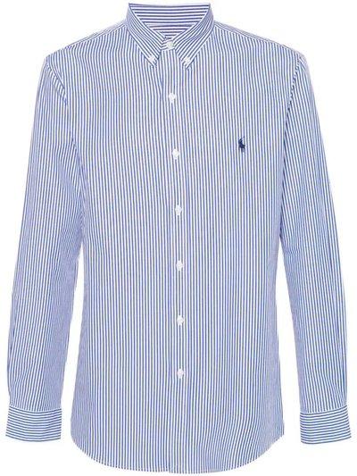 Shop Polo Ralph Lauren Slim Fit Striped Shirt Clothing In Blue