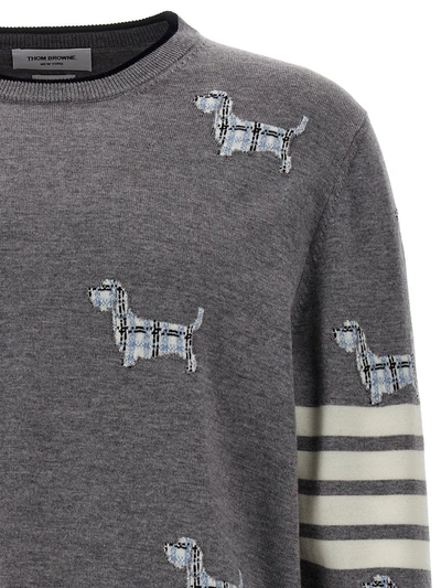 Shop Thom Browne 'hector' Sweater In Gray