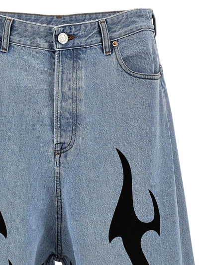 Shop Vetements 'fire Big Shape' Jeans In Multicolor