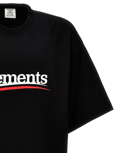 Shop Vetements 'campaign Logo' T-shirt In Black