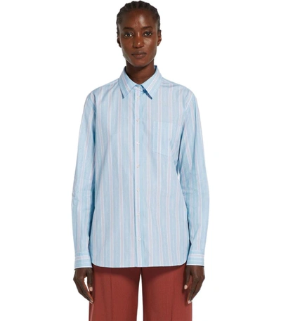 Shop Weekend Max Mara Bahamas Cielo Striped Shirt In Blue