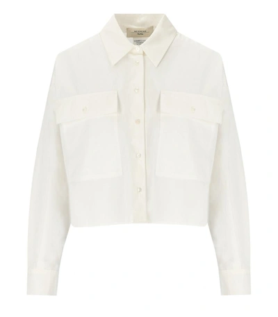 Shop Weekend Max Mara Carter White Cropped Shirt