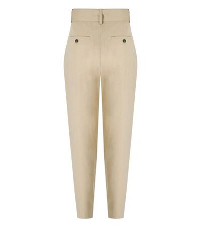 Shop Weekend Max Mara Occhio Beige Carrot Fit Trousers