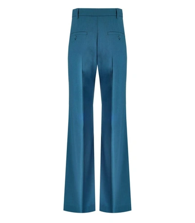 Shop Weekend Max Mara Sonale Avio Flared Trousers In Blue