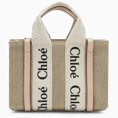 Shop Chloé | White/pink Mini Woody Bag