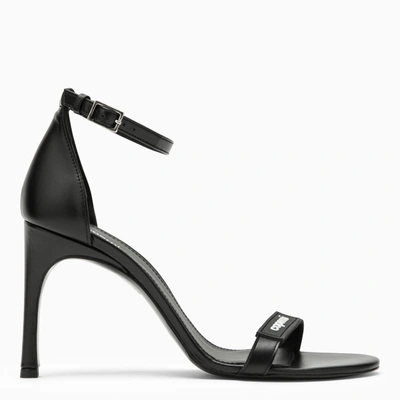 Shop Coperni | High Black Leather Sandal With Logo