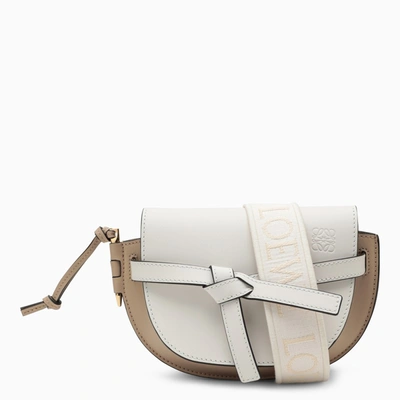 Shop Loewe | White/beige Gate Dual Mini Cross-body Bag