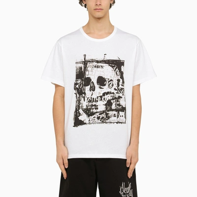 Shop Alexander Mcqueen | T-shirt Crew-neck Short Sleeve In White