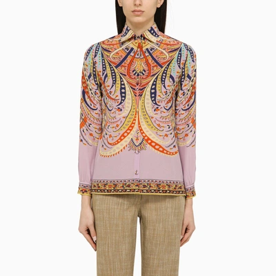 Shop Etro Multicoloured Silk Shirt In Multicolor