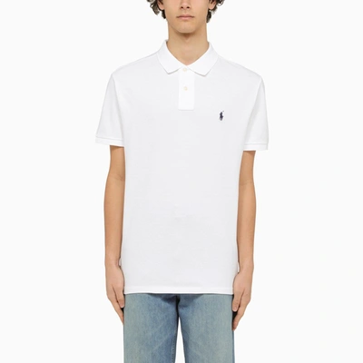 Shop Polo Ralph Lauren | White Piqué Polo Shirt With Logo