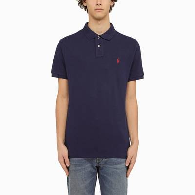 Shop Polo Ralph Lauren | Newport Navy Piqué Polo Shirt With Logo In Blue