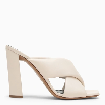 Paris Texas Milk White Leather Mule In White