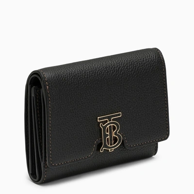Shop Burberry Black Garnet Leather Wallet
