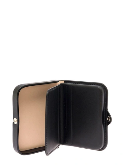 Shop Apc A.p.c Man''s Rigid Leather Card Holder With Logo In Black
