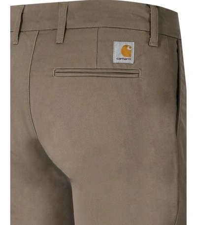 Shop Carhartt Wip  Sid Branch Chino Trousers In Beige