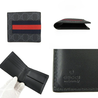 Shop Gucci Gg Supreme Black Canvas Wallet  ()