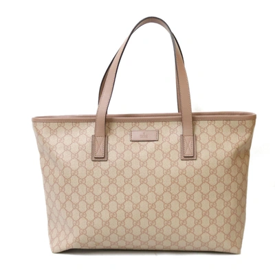 Shop Gucci Gg Supreme Pink Canvas Tote Bag ()