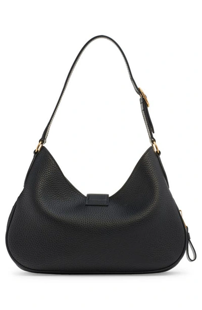 Shop Tom Ford Medium Monarch Leather Hobo Bag In 1n001 Black