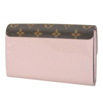 Pre-owned Louis Vuitton Cherrywood Pink Leather Wallet  ()
