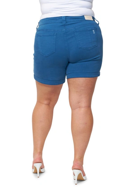 Slink Jeans Cuff Shorts In Azure