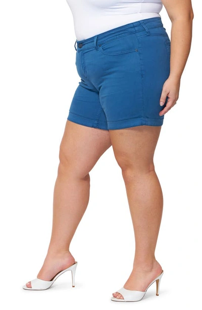 Shop Slink Jeans Cuff Shorts In Azure