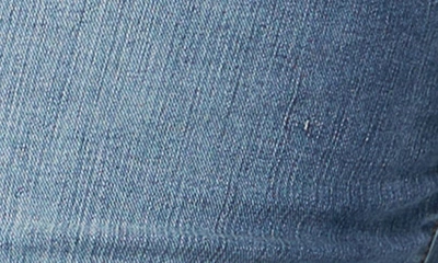 Shop Slink Jeans Frayed Hem Denim Bermuda Shorts In Hazel