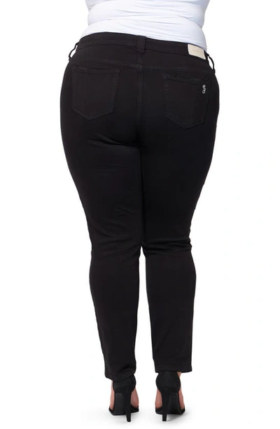 Slink Jeans Mid Rise Cigarette Leg Jeans In Black