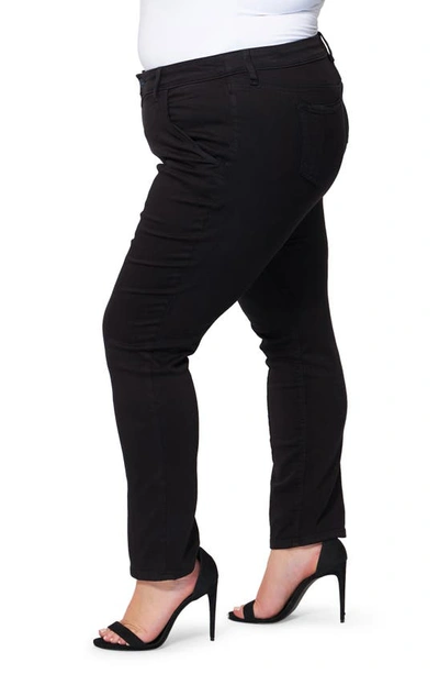 Slink Jeans Mid Rise Cigarette Leg Jeans In Black