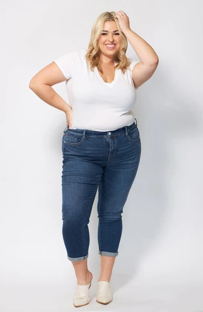 Slink Jeans Rolled Cuff Boyfriend Jeans In Royal