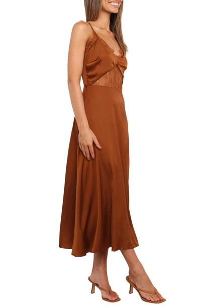 Petal And Pup Womens Franque Midi Lace Dress In Rust